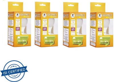 Wipro 7 W Standard E27 LED Bulb(Yellow, Pack of 4)