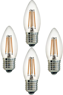 Tip 'n' Top 4 W Basic Candle E26 LED Bulb(Yellow, Pack of 4)