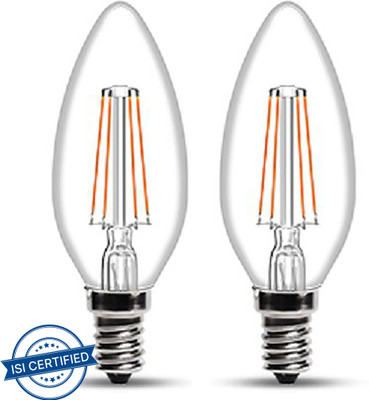 Wipro 4 W Basic Candle E14 LED Bulb(Yellow, Pack of 2)