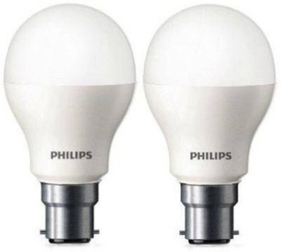 PHILIPS 9 W Basic Round B22 LED Bulb(White, Pack of 2)