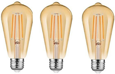 VAGalleryKing 4 W Basic Round E27 LED Bulb(Yellow, Pack of 3)