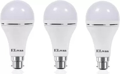 ELWAA 12 W Basic Round B22 LED Bulb(White, Pack of 3)