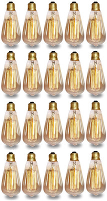 Baslash 4 W Basic Decorative E27 LED Bulb(Yellow, Pack of 20)