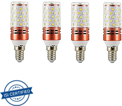 Anushka 12 W Basic Round E14 LED Bulb(White, Yellow, Pack of 4)