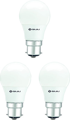 BAJAJ 3 W Basic Standard B22 LED Bulb(White, Pack of 3)