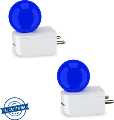 Crompton 0.5 W Basic Decorative Plug & Play Night Bulb(Blue, Pack of 2)