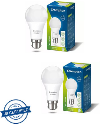 Crompton 12 W Basic Round B22 LED Bulb(White, Pack of 2)