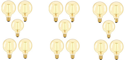 LEDOLUX 6 W Basic Globe E27 LED Bulb(Yellow, Pack of 15)