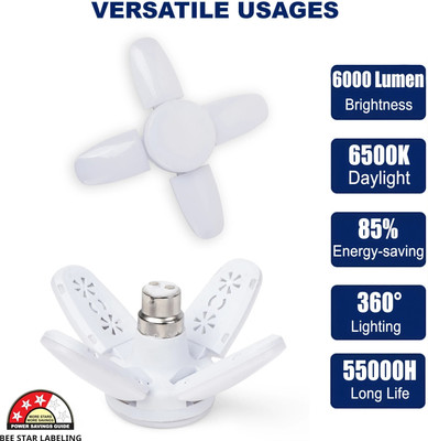 Glowing Night 30 W Basic Standard B22 LED Bulb(White)