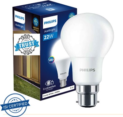 PHILIPS 22 W Round B22 LED Bulb(White)