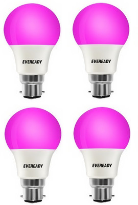 EVEREADY 9 W Basic Standard B22 LED Bulb(Pink, Pack of 4)