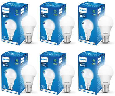 PHILIPS 10 W Basic Standard B22 LED Bulb(White, Pack of 6)