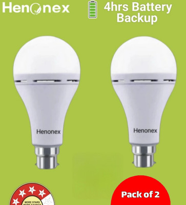 Henonex 12 W Inverter Standard B22 Inverter Bulb(White, Pack of 2)