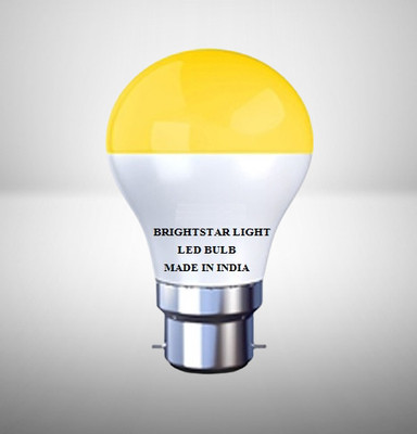 Brightstar 7 W Basic Round B22 LED Bulb(Yellow)