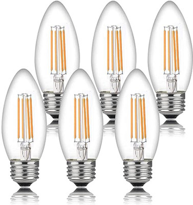 vibunt 4 W Basic Candle E27 LED Bulb(Yellow, Pack of 6)