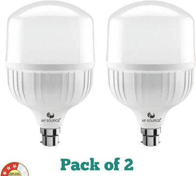 AP Source 40 W Basic Round B22 LED Bulb(White, Pack of 2)