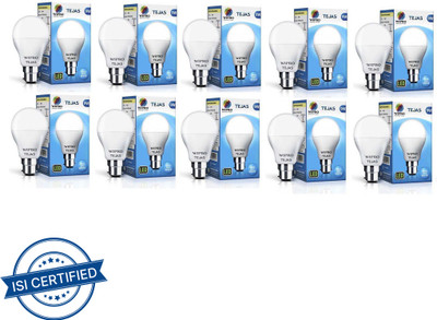 Wipro 9 W Basic Standard B22 LED Bulb(White, Pack of 10)