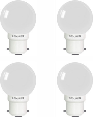 Ledure 0.5 W Basic Round B22 LED Bulb(White, Pack of 4)