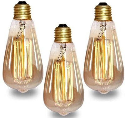 Baslash 4 W Basic Decorative E27 LED Bulb(Yellow, Pack of 3)