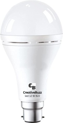 CreativeBuzz 12 W Round 2 Pin LED Bulb(White)