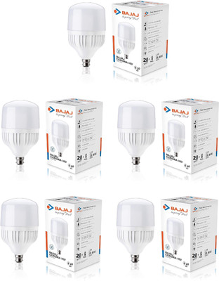BAJAJ 20 W Basic Standard B22 LED Bulb(White, Pack of 5)