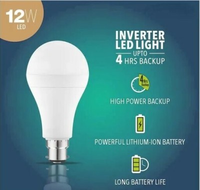 Land track 12w rechargeable inverter emergency battery backup upto 4 hrs Bulb Emergency Light(White)