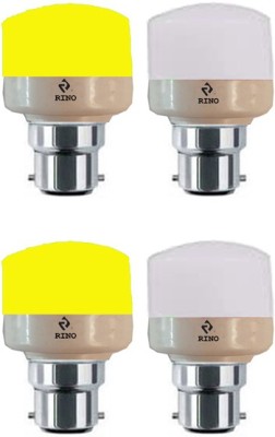 rino 0.5 W Standard B22 LED Bulb(Multicolor, Pack of 4)
