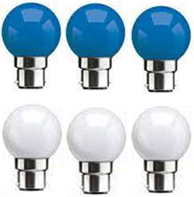 rino 0.5 W Basic Standard B22 LED Bulb(Multicolor, Pack of 6)