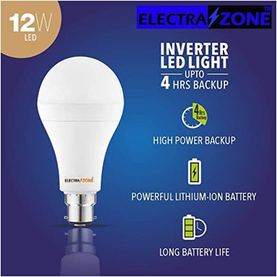 ELECTRA ZONE 12 W Basic Round B22 LED Bulb(White)