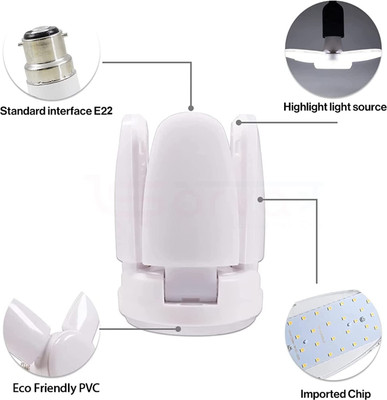 spark world 25 W Basic Decorative B22 LED Bulb(White)