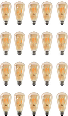 vibunt 4 W Basic Arbitrary E27 LED Bulb(Yellow, Pack of 20)