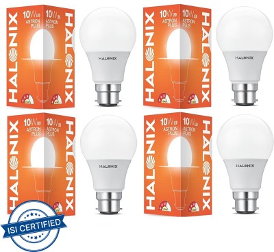 HALONIX 10 W Round B22 LED Bulb(White, Pack of 4)