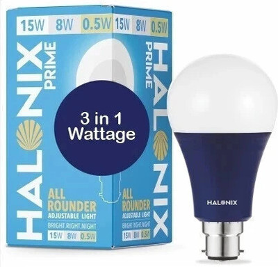 HALONIX 15 W, 8 W, 0.5 W Basic Round B22 LED Bulb(Multicolor)