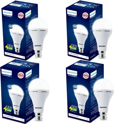 Henonex 12 W Standard B22 Inverter Bulb(White, Pack of 4)