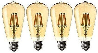 ZOREZA 4 W Basic Decorative E27 LED Bulb(White, Pack of 4)