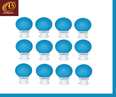 ambert 0.5 W Basic Round B22 LED Bulb(Blue, Pack of 12)