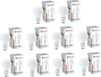 BAJAJ 12 W Basic Standard B22 LED Bulb(White, Pack of 10)