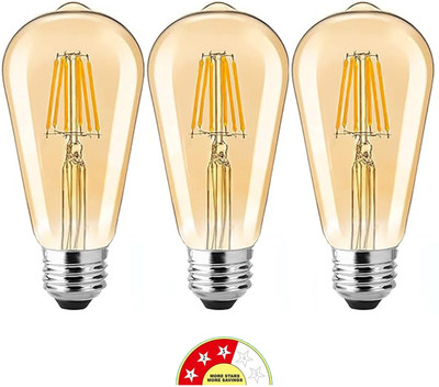 Eve Hanger 4 W Basic Arbitrary E27 LED Bulb(Yellow, Pack of 3)