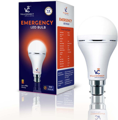 VILLCONNECT 9 W Basic Round LED Bulb(White)