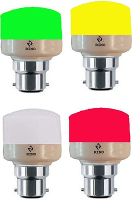 rino 0.5 W Basic Standard B22 LED Bulb(Multicolor, Pack of 4)