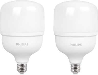 PHILIPS 30 W Round E27 LED Bulb(White, Pack of 2)
