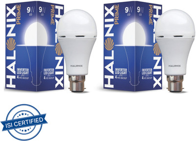HALONIX 9 W Basic Round B22 LED Bulb(White, Pack of 2)