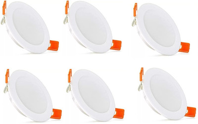Cosas 9 W Basic Round 2 Pin LED Bulb(White, Pack of 6)
