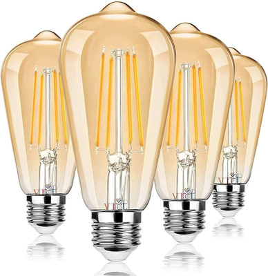 LEDOLUX 4 W Basic Standard E27 LED Bulb(Gold, Pack of 4)