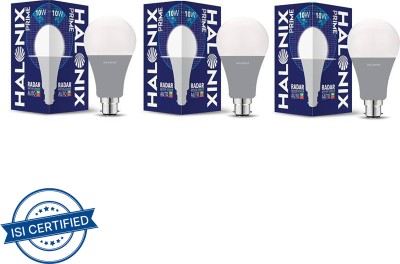 HALONIX 10 W Round B22 LED Bulb(White, Pack of 3)