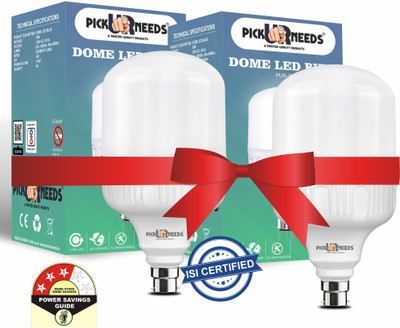 Pick Ur Needs 45 W Multi Watt Round B22 D LED Bulb(White, Pack of 2)