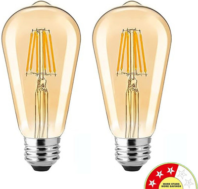 vibunt 4 W Basic Arbitrary E27 LED Bulb(Yellow, Pack of 2)