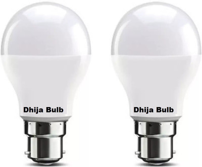 Dhija 7 W Basic Round B22 LED Bulb(White, Pack of 2)