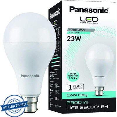 Panasonic 23 W Basic Round B22 LED Bulb(White)