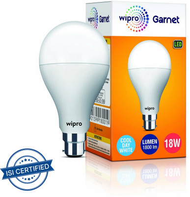 Wipro 18 W Basic Standard B22 LED Bulb(White)